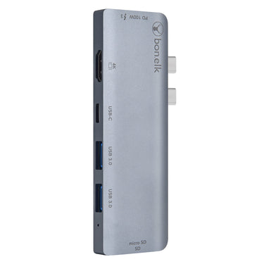 bonelk 7-in-2 usb-c multiport hub (space grey)